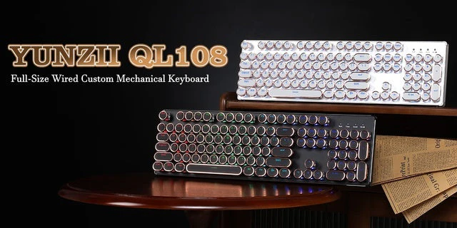 Yunzii QL108 retro keyboard shines with stunning design