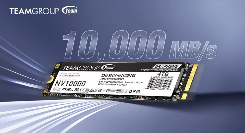 Team Group NV10000 SSD brings ultra-fast speeds and reliable performance