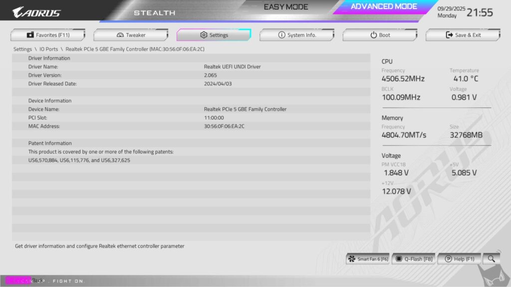 GIGABYTE X870 AORUS STEALTH ICE Review 65 X870 AORUS Stealth ICE BIOS 10