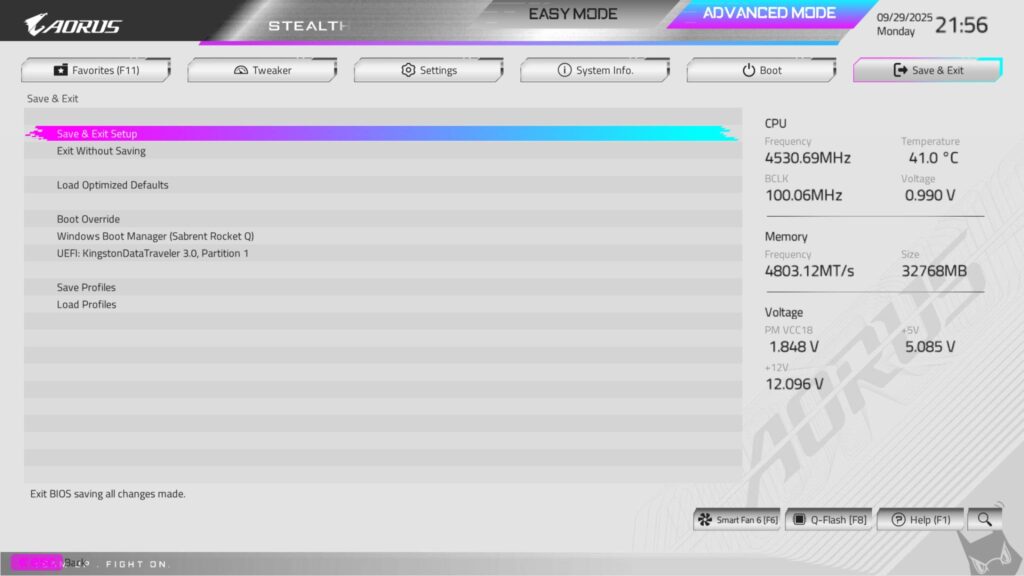 GIGABYTE X870 AORUS STEALTH ICE Review 69 X870 AORUS Stealth ICE BIOS 14