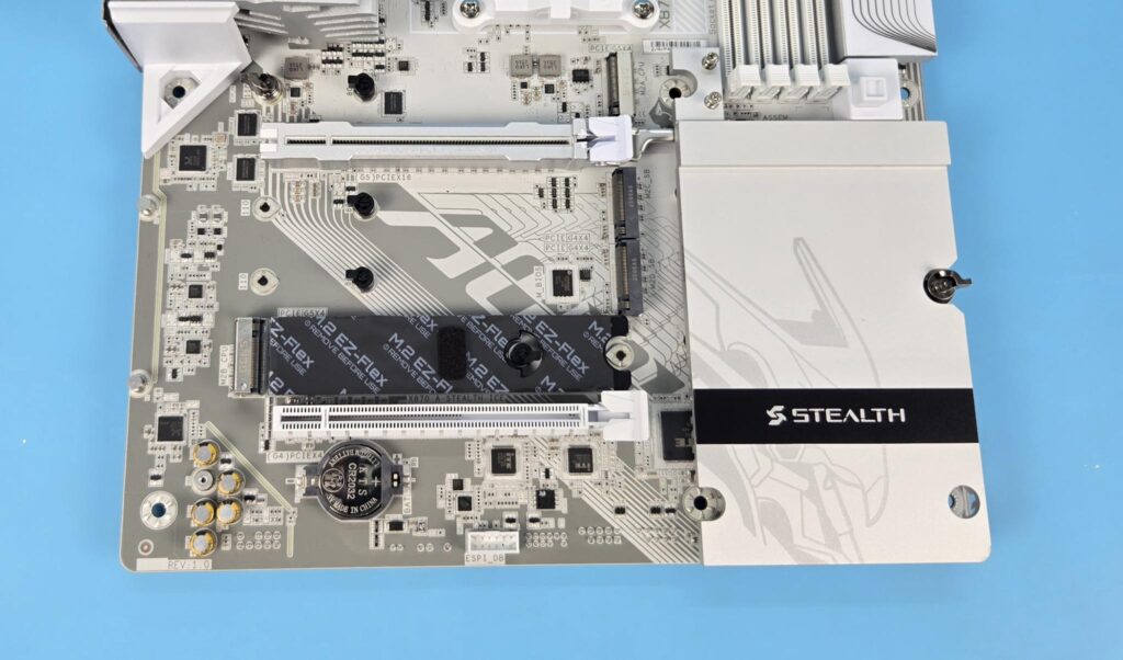 GIGABYTE X870 AORUS STEALTH ICE Review 16 X870 AORUS Stealth ICE Lower View without Covers