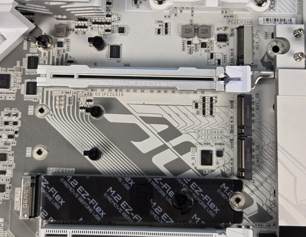 GIGABYTE X870 AORUS STEALTH ICE Review 14 X870 AORUS Stealth ICE M.2 NVMe Ports