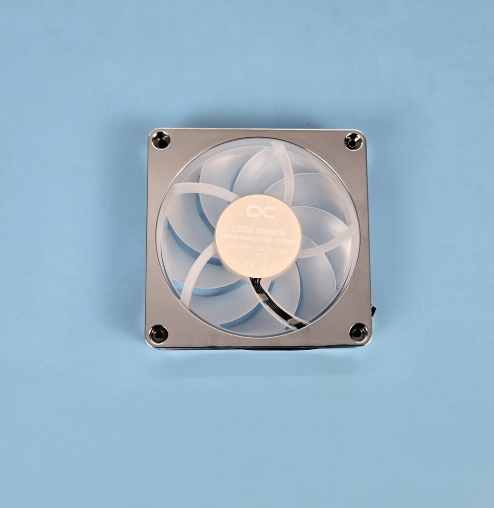 Alphacool Apex Stealth Metal Aurora 2600 - Chrome Fans Review 11 Alphacool Apex Stealth Metal Fan Rear View