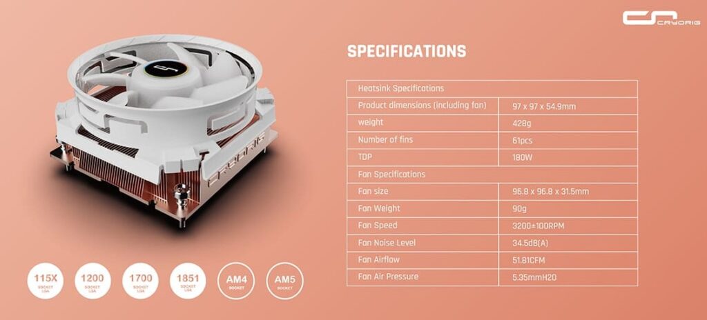 Cryorig C5/C5 Cu Coolers Review: A Performance Feast 2 Cryorig C5 Cu Specs