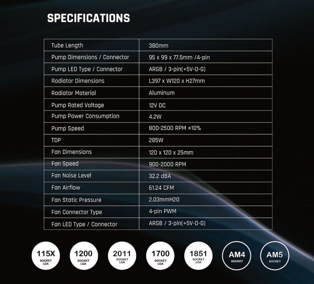 Cryorig Cryo360 Specs