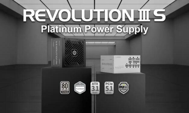 Enermax proudly unveils the powerful Enermax REVOLUTION III S 1000 W Platinum PSU