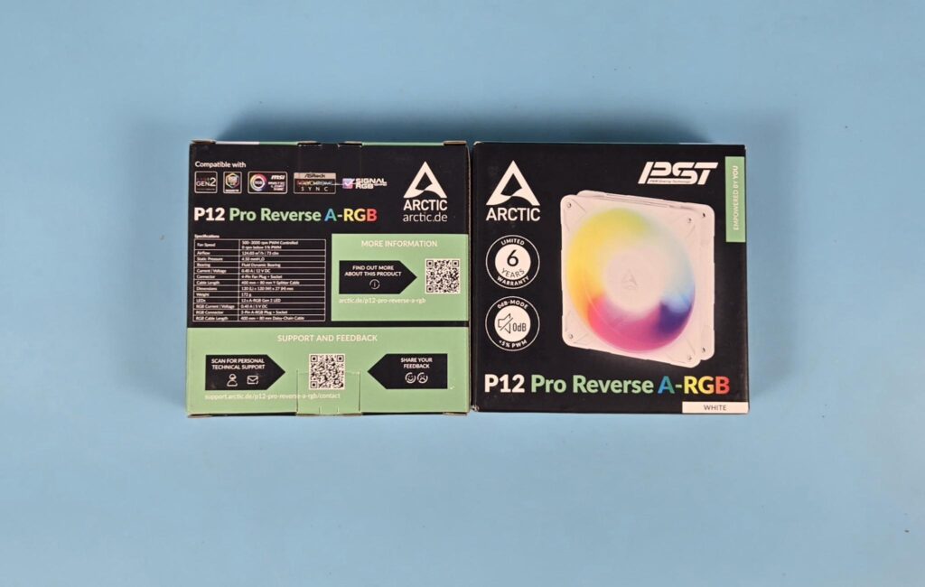 ARCTIC P12/P14 Pro Reverse ARGB White Fans: Power Horse 3 Arctic P12 Pro Reverse ARGB Packing Box