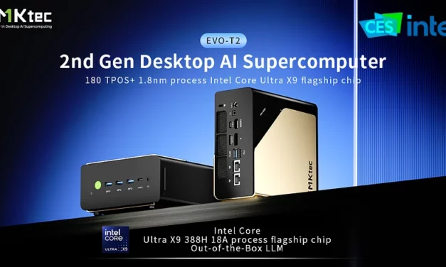GMKtec proudly reveals powerful EVO T2 mini PC with Panther Lake at CES 2026