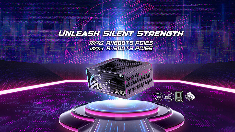 MSI brings an exciting and powerful new PC building experience at CES 2026 5 MPG Ai1600TS and Ai1300TS PCIE5 power supplies 1