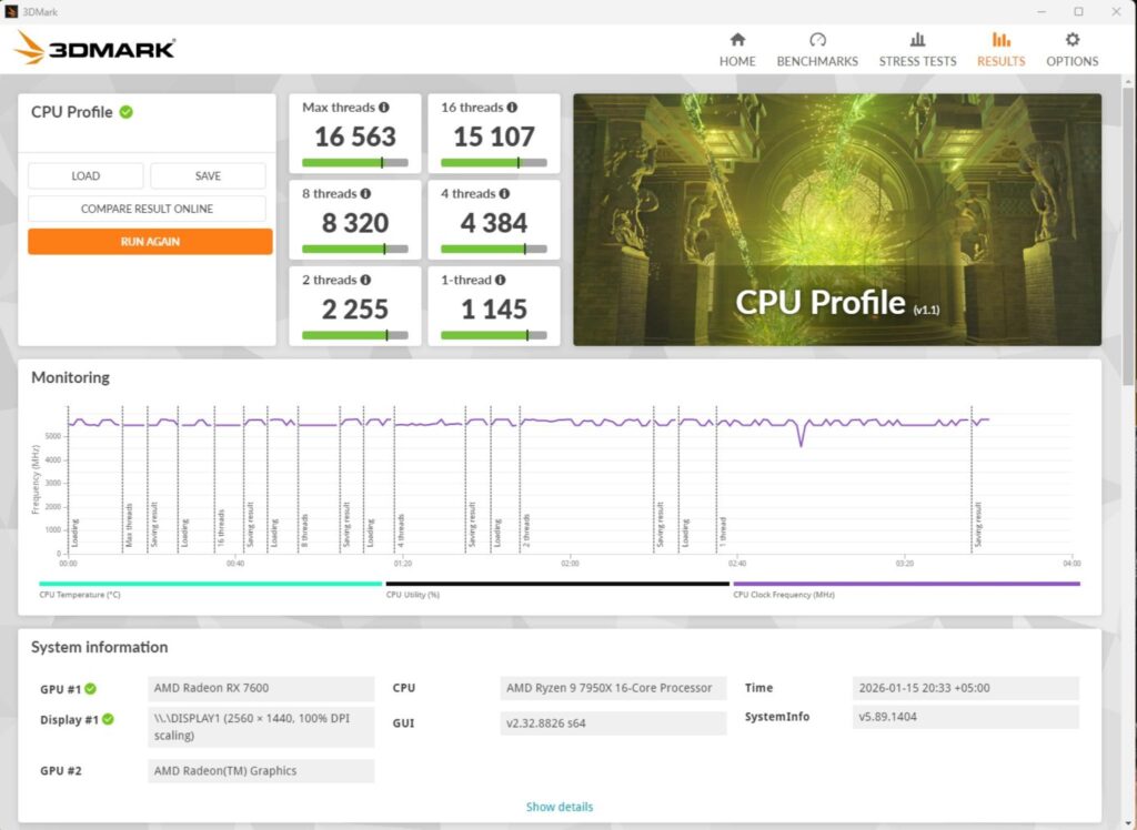 MSI MEG X870E ACE MAX - A Power Horse Unleashed 79 MSI X870E ACE MAX 3DMARK CPU Profile