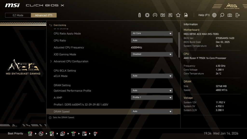 MSI MEG X870E ACE MAX - A Power Horse Unleashed 62 MSI X870E ACE MAX BIOS Overclocking 2