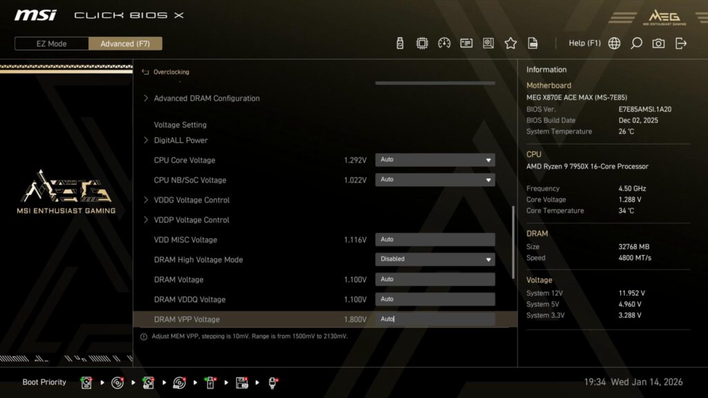 MSI MEG X870E ACE MAX - A Power Horse Unleashed 64 MSI X870E ACE MAX BIOS Overclocking 4