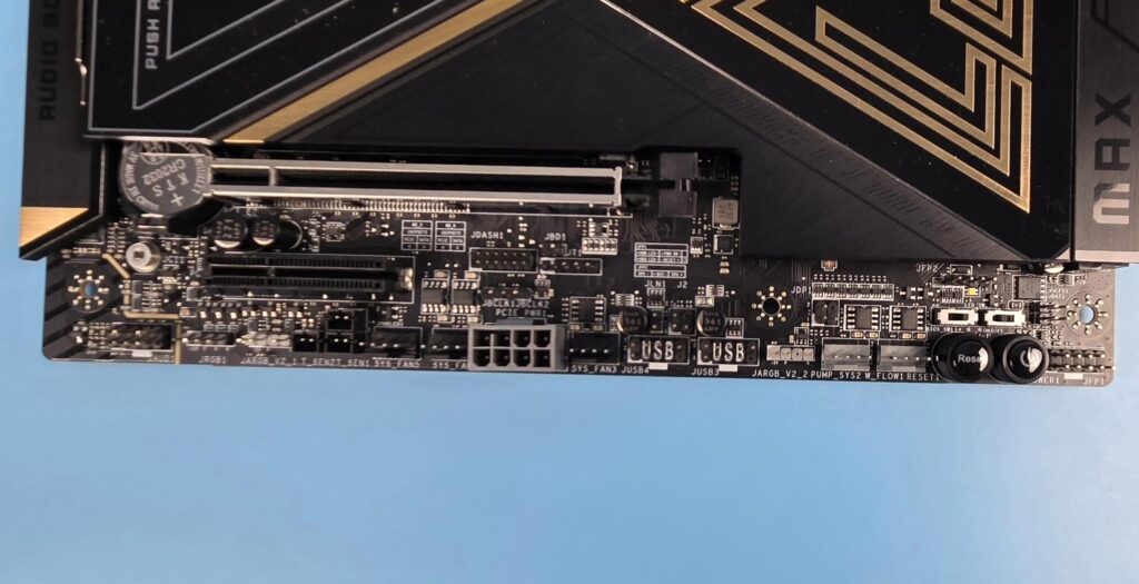 MSI MEG X870E ACE MAX - A Power Horse Unleashed 33 MSI X870E ACE MAX Connectors Bottom