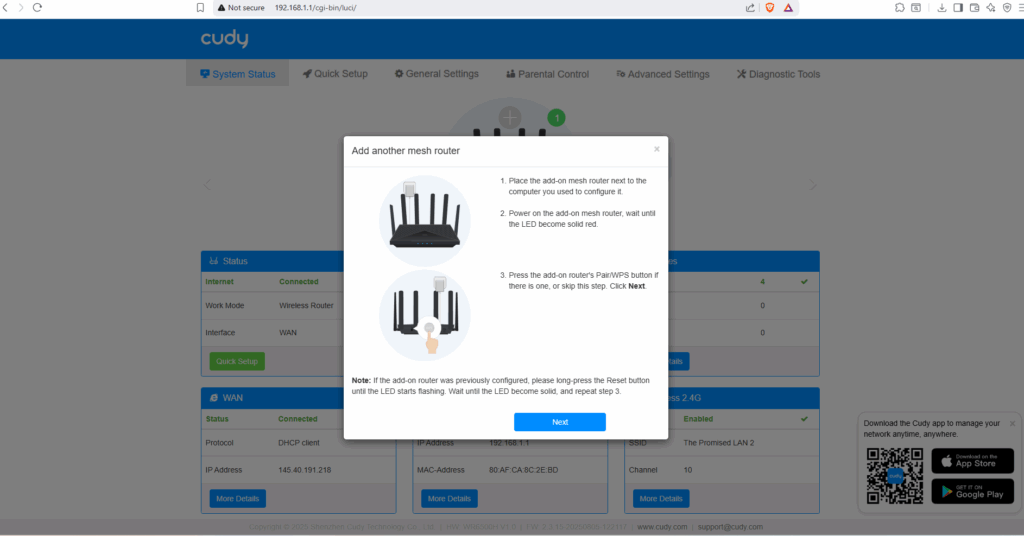 Cudy BE6500 2.5G Dual Band WiFi 7 Router Review. A great little powerful router, suitable for home or office. 9 cudymesh