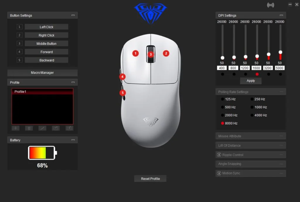AULA SC800 mouse review: ultra-light gaming mouse 18 AULA SC800 Mouse software