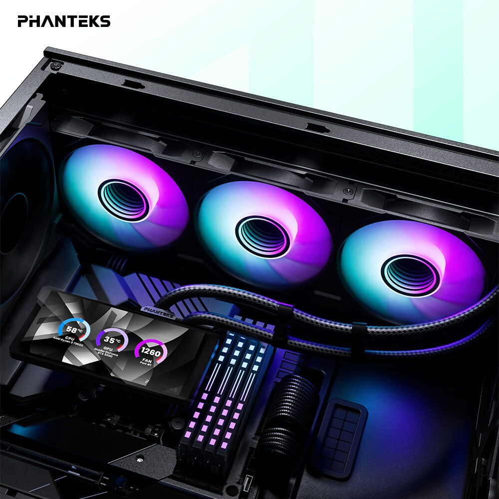 Phanteks launches powerful 360M25 LCD AIO with large 6 inch display 2 Phanteks Glacier One AIO Coooler 4
