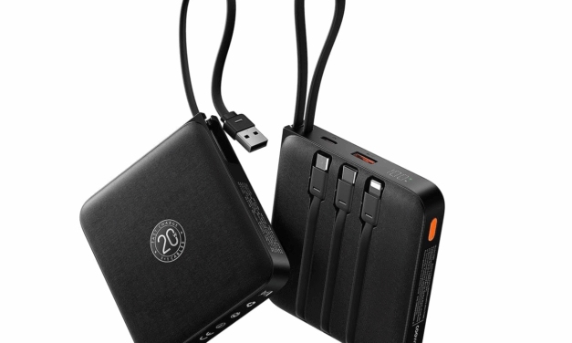 Coowisty 22.5W 20000mAh Power Bank with 4 Built in Cables (1 Pack) – Deal