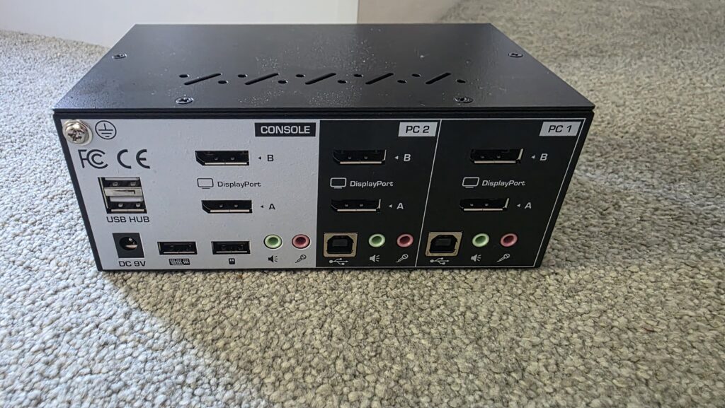 Rear of the TRENDnet TK-240DP 
