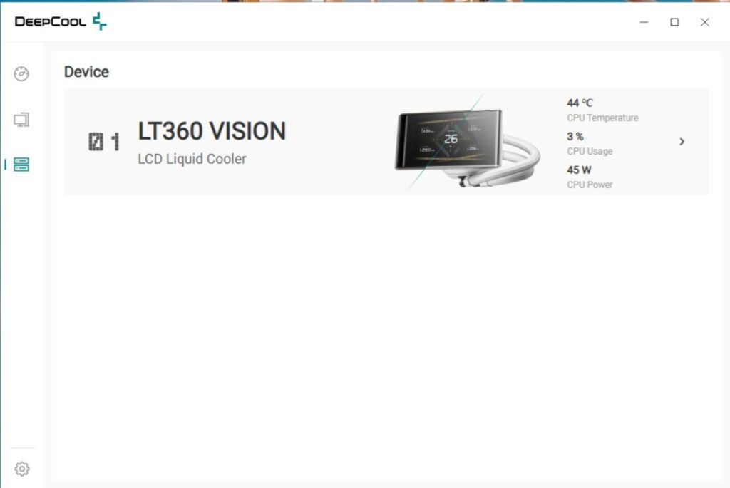 DeepCool LT360 Vision ARGB Review: Large Screen with Silent Cooling 27 DeepCool LT360 Vision ARGB Software 3
