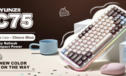 YUNZII brings a fresh and stylish choco blue C75 cake keyboard