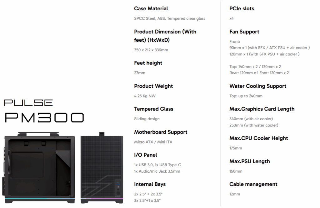 EINAREX PULSE PM300 specifications