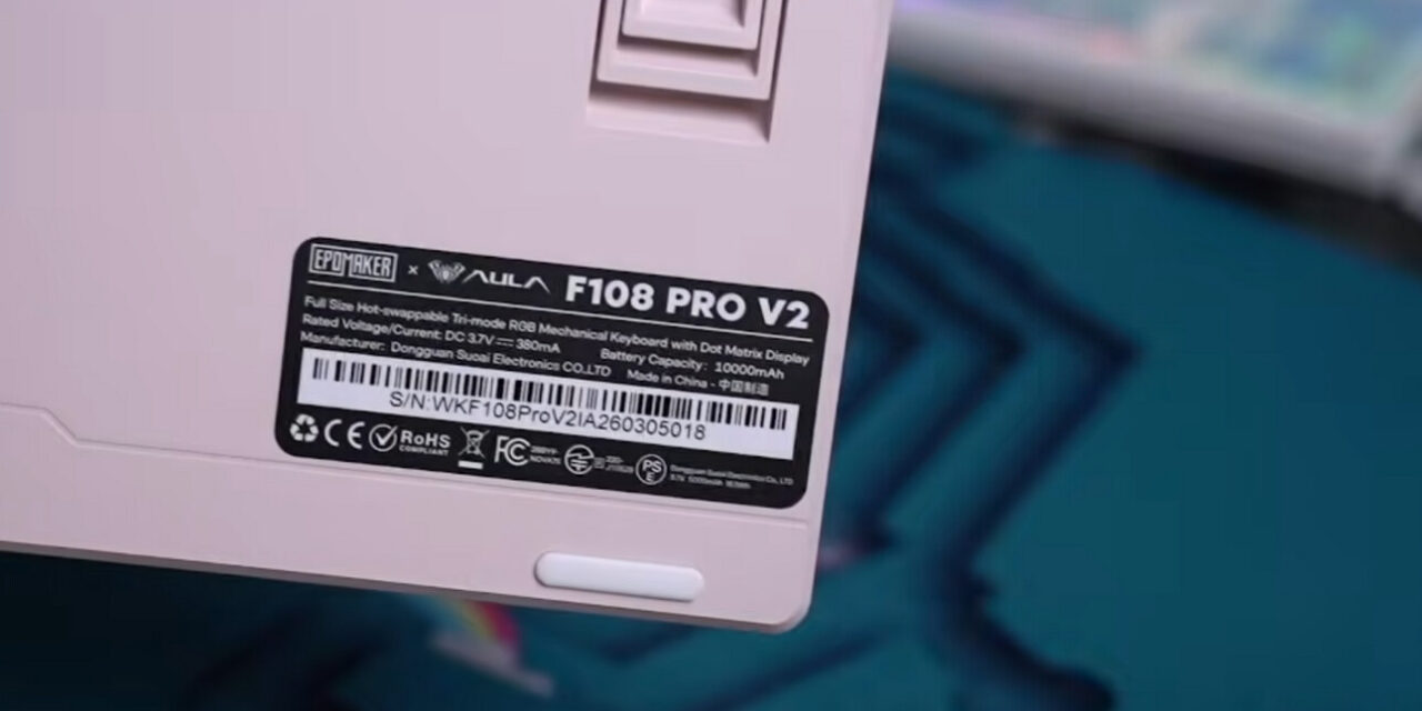 Epomaker F108 Pro V2 brings bigger battery and smart upgrades