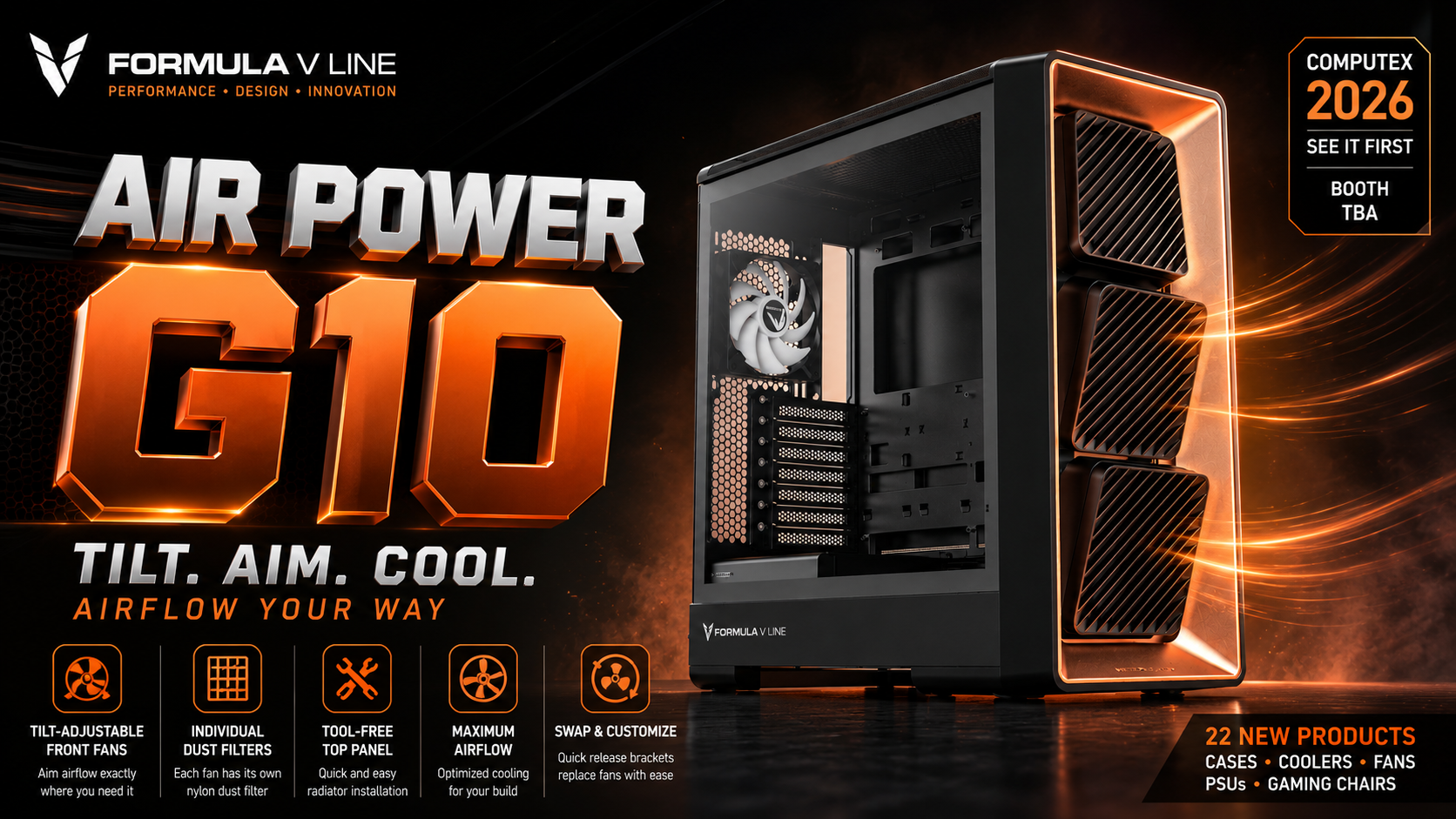 Formula V Line brings fresh airflow design with new Air Power G10 case