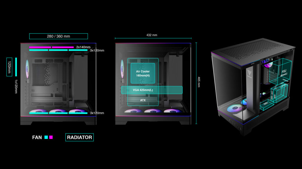 GAMDIAS launches impressive ATLAS P6 CG case with panoramic glass design 5 GAMDIAS ATLAS P6 CG flagship PC case 2
