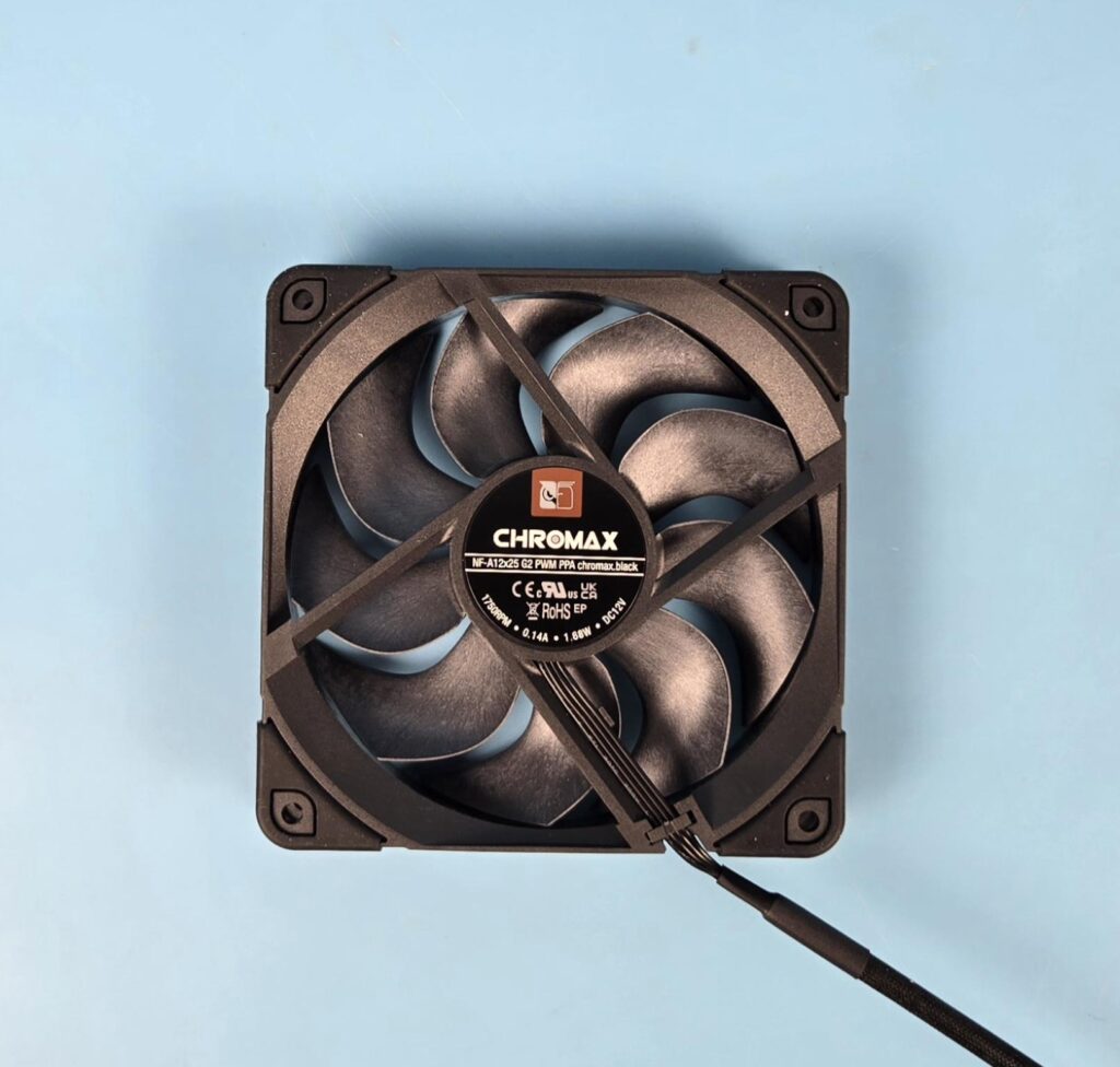 Noctua NF A12x25 PWM G2 chromax.black Back View