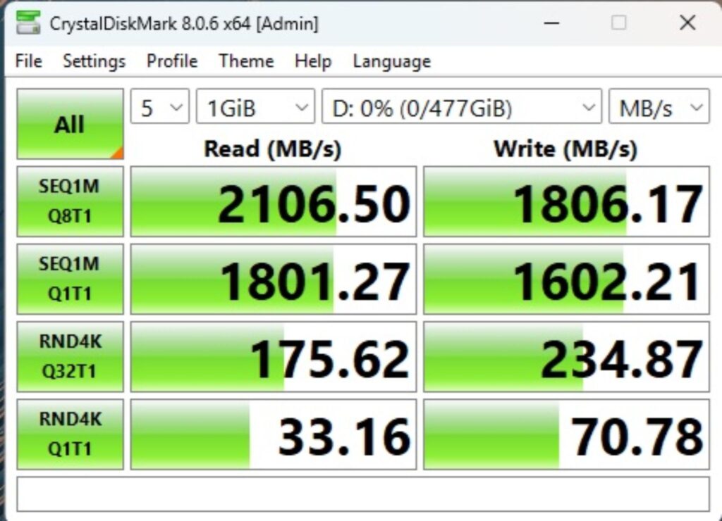 Orico K20 Mini Drive Review: Impressive Speeds in Small Form 22 Orico K20 Mini CrystalDiskMark