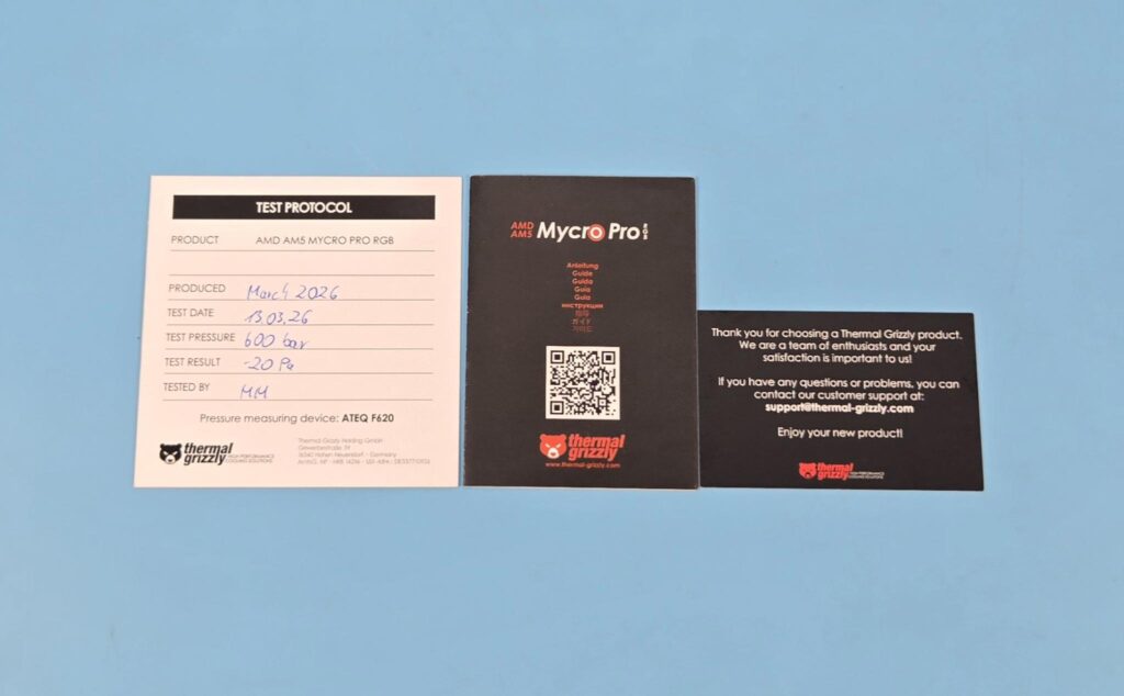 Thermal Grizzly Mycro Pro AM5 RGB Water Block Review: An Excellent Performer 5 Thermal Grizzly Mycro Pro RGB AM5 Papers