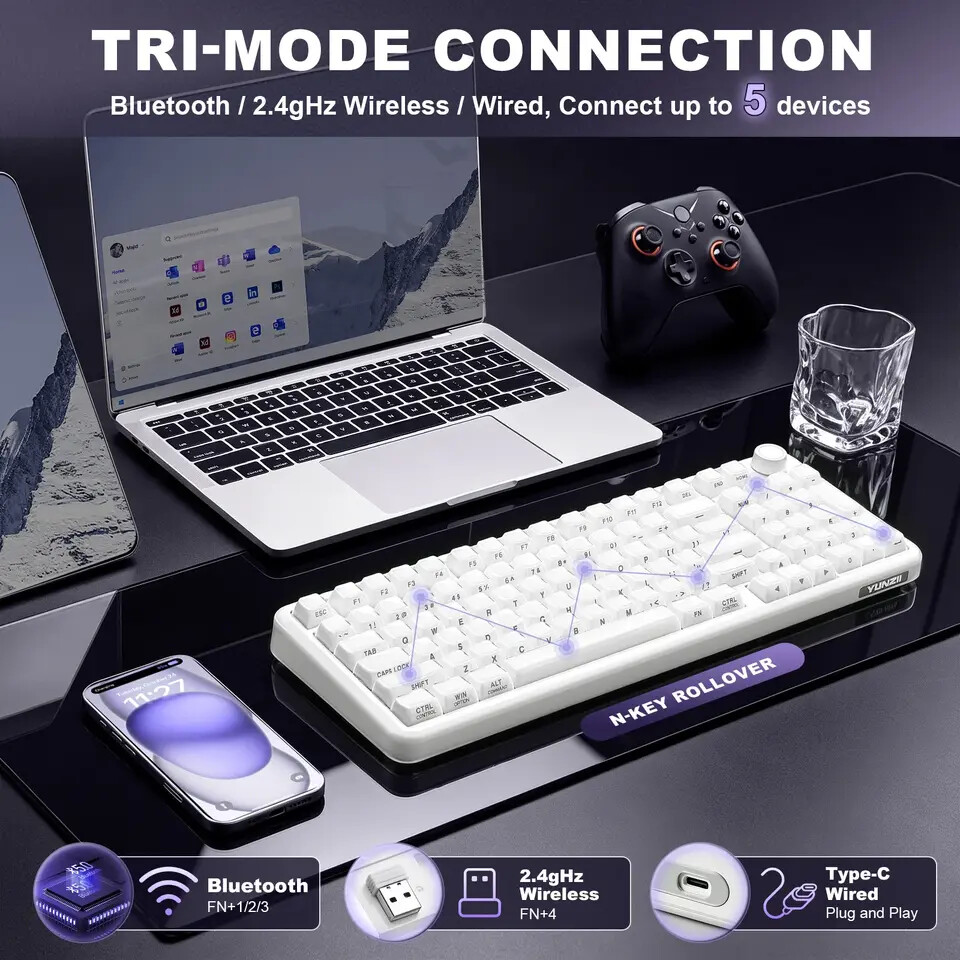 X98 Solid Milky White mechanical keyboard