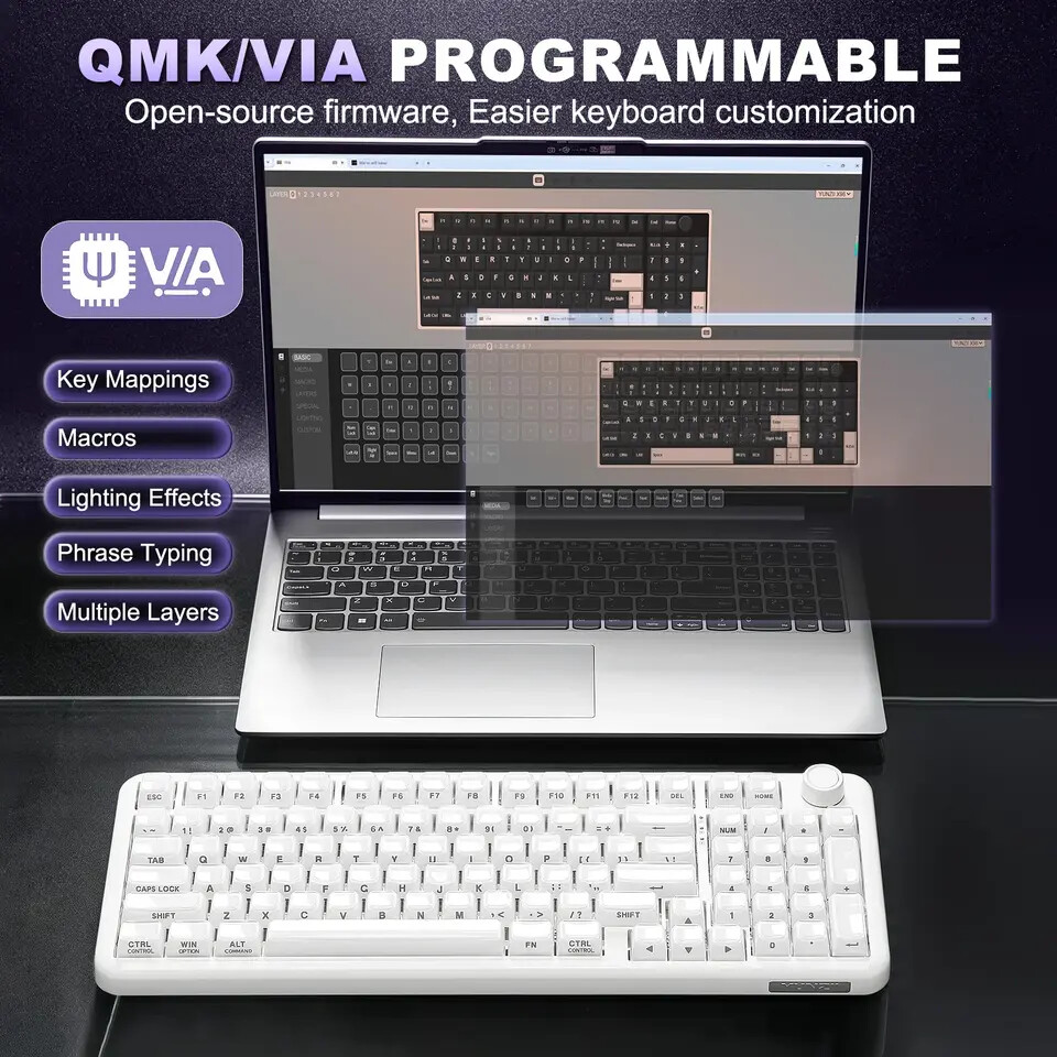 YUNZII X98 Solid QMKVIA Mechanical Keyboard 6