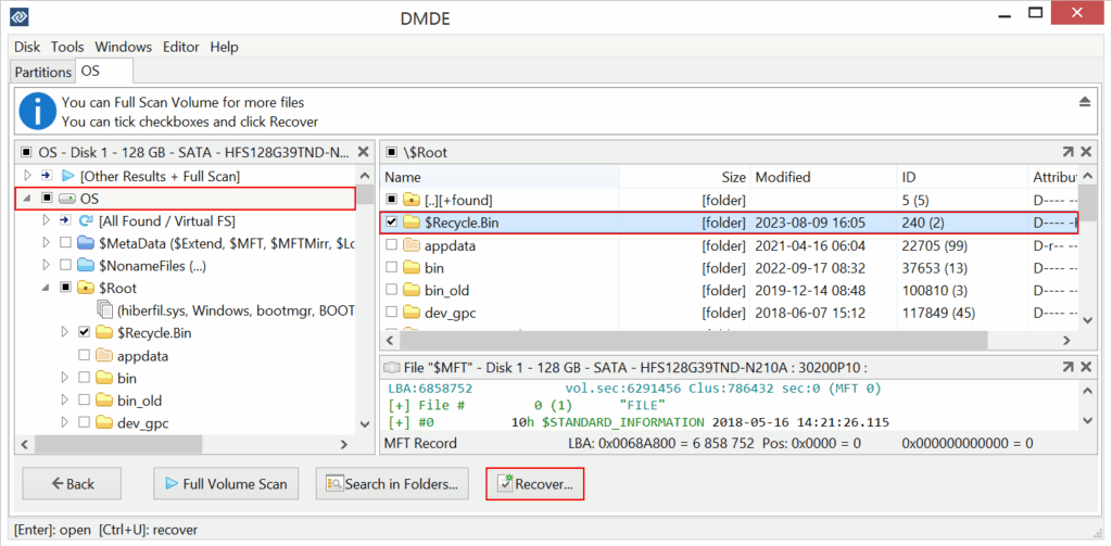 dmde file recovery