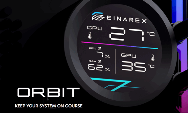 EINAREX Launches New ORBIT AIO Liquid Cooler With Built In System Monitoring