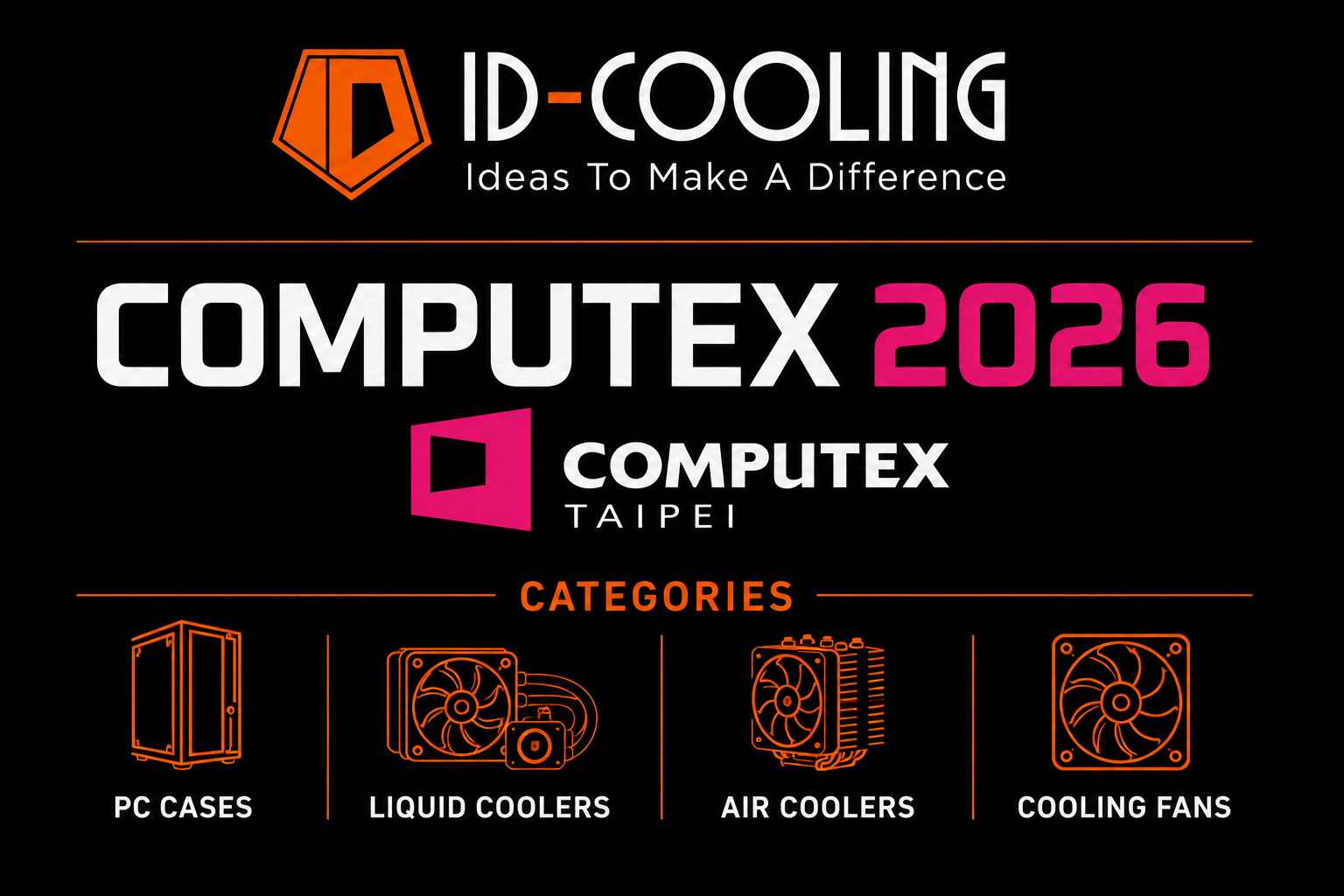 ID-Cooling Computex 2026 showcase highlights new PC cases and advanced cooling solutions