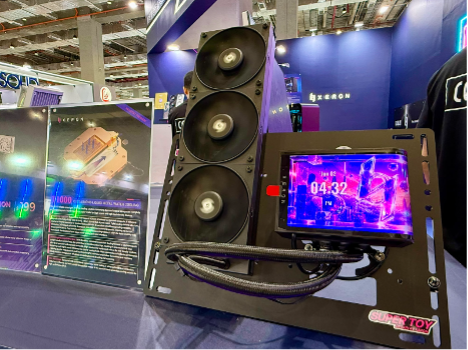 XERON Presents Flagship Cases and Innovative Cooling and PSUs at COMPUTEX 2026 5 LUX L360 VISION AIO liquid cooler