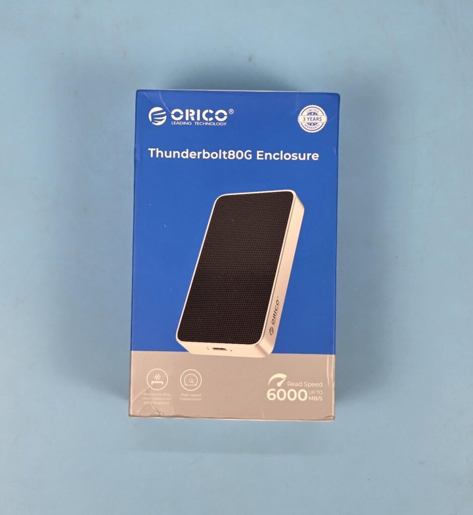 ORICO X50 Pro Thunderbolt80G Enclosure Review 2 Orico X50 Pro Thunderbolt 5 Enclosure Packing Box 1