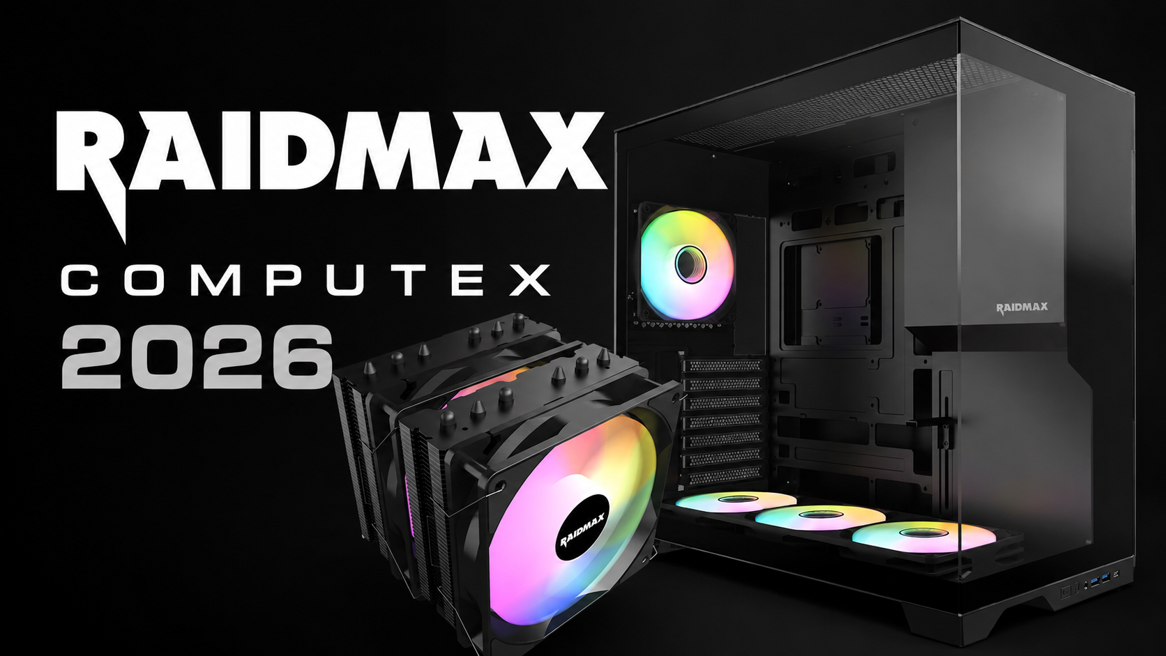 Raidmax Computex 2026 showcase brings stylish cases and powerful cooling solutions