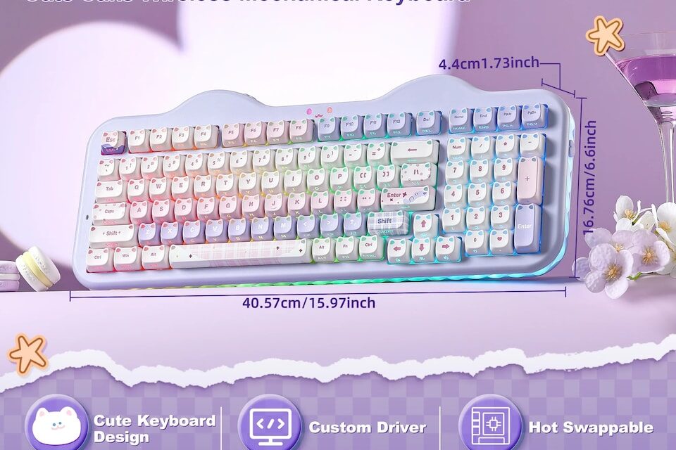 YUNZII brings more fun with the new C98 MAO Cake Kitten wireless keyboard