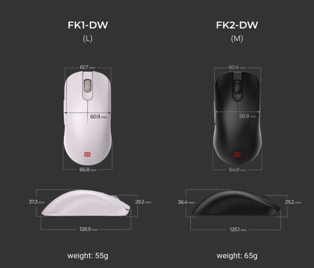 Zowie Gaming Mouse Range Grows With New FK1 DW and ZA12 DW 2 Zowie Gaming Mouse 1
