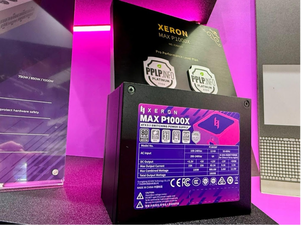 XERON Presents Flagship Cases and Innovative Cooling and PSUs at COMPUTEX 2026 8 PSUs: MAX PG Series and LUX PT Series
Xeron