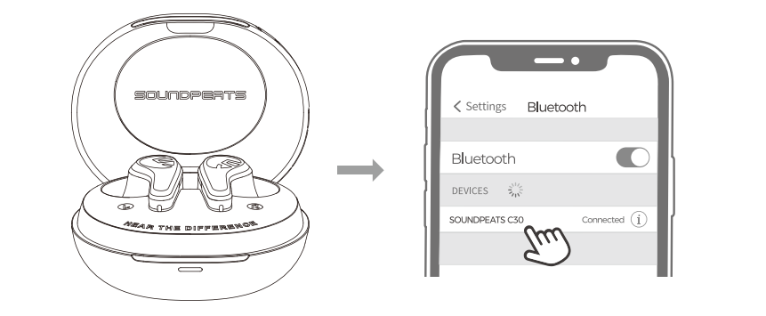SOUNDPEATS C30 Review: Affordable Earbuds with LDAC, ANC, and 52-Hour Battery Life 10 SOUNDPEATS C30 Bluetooth Pairing