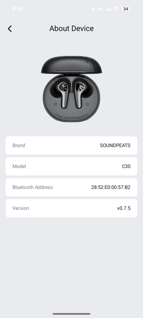 SOUNDPEATS C30 Review: Affordable Earbuds with LDAC, ANC, and 52-Hour Battery Life 18 SOUNDPEATS application 6