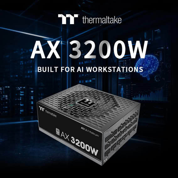 Thermaltake AX 3200W Platinum Brings Reliable Power for AI Workstations