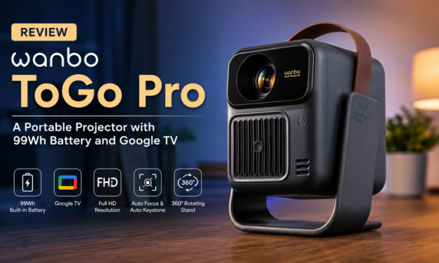Wanbo ToGo Pro Review &ndash; A Portable Projector with a Built-In Battery and Google TV