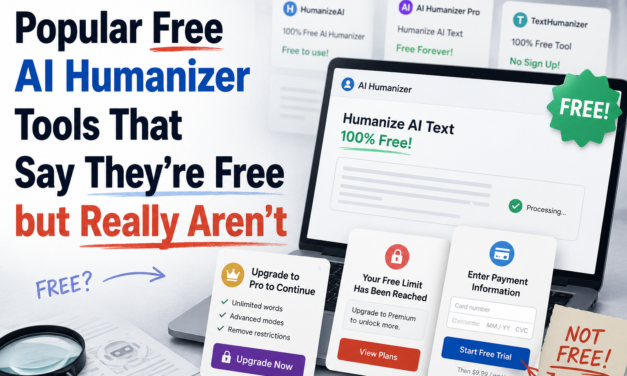 Popular Free AI Humanizer Tools That Say They’re Free but Really Aren’t